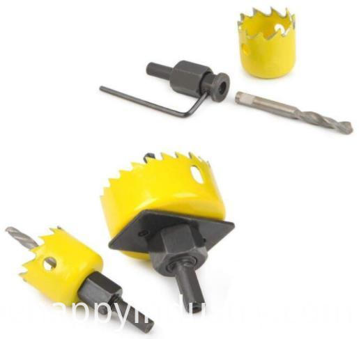Conjunto de kit de serra de aço carbono com broca piloto para madeira, alumínio